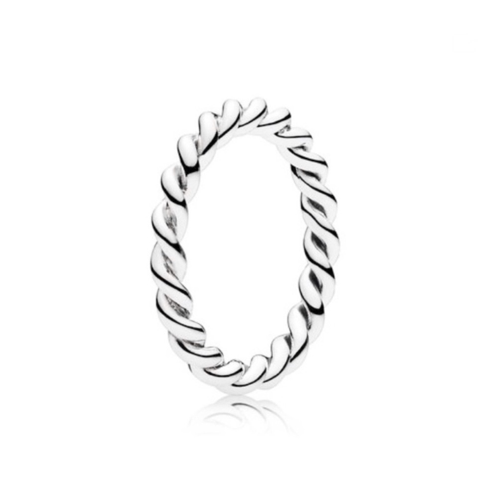 SALE! PANDORA Intertwined Ring Silver Size 54